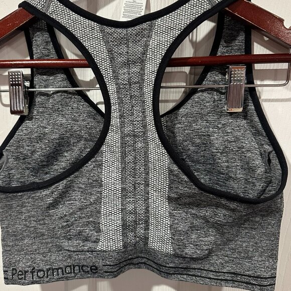 Calvin Klein Gray Raceback Performance Sports Bra XL 279 - Picture 2 of 3